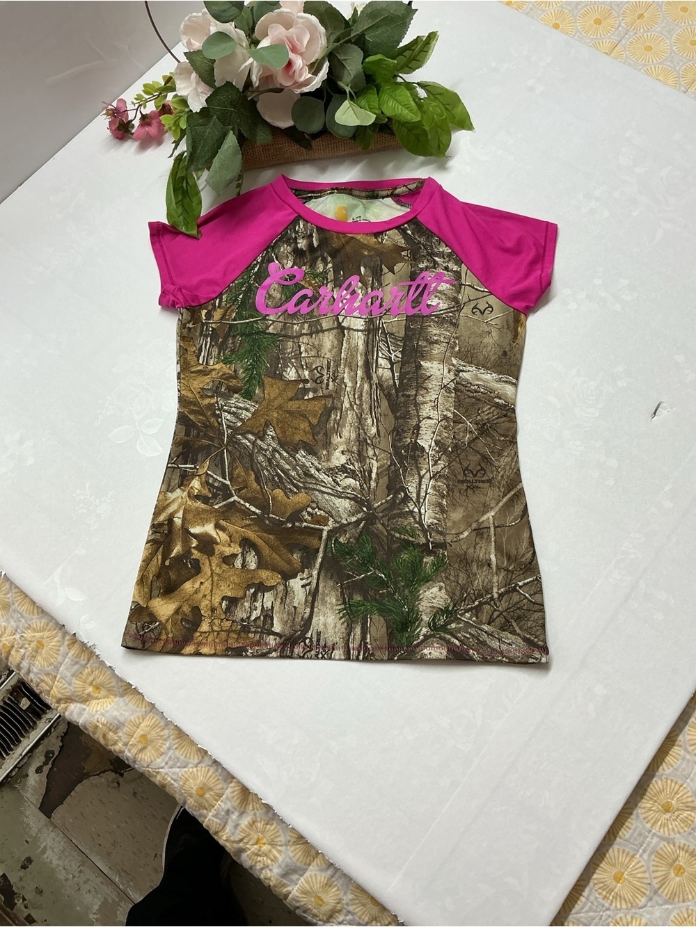 Carhartt Pink Sleeved Camo Tee